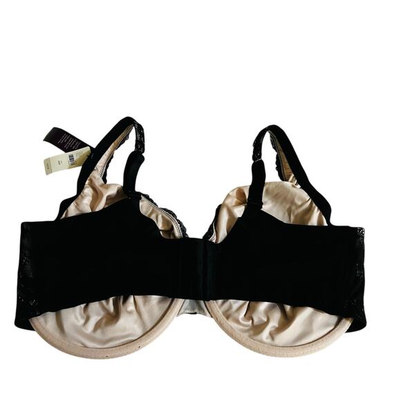 Cacique Bold Lace Full Coverage Bra Size 42H NWT Black - Picture 2 of 5